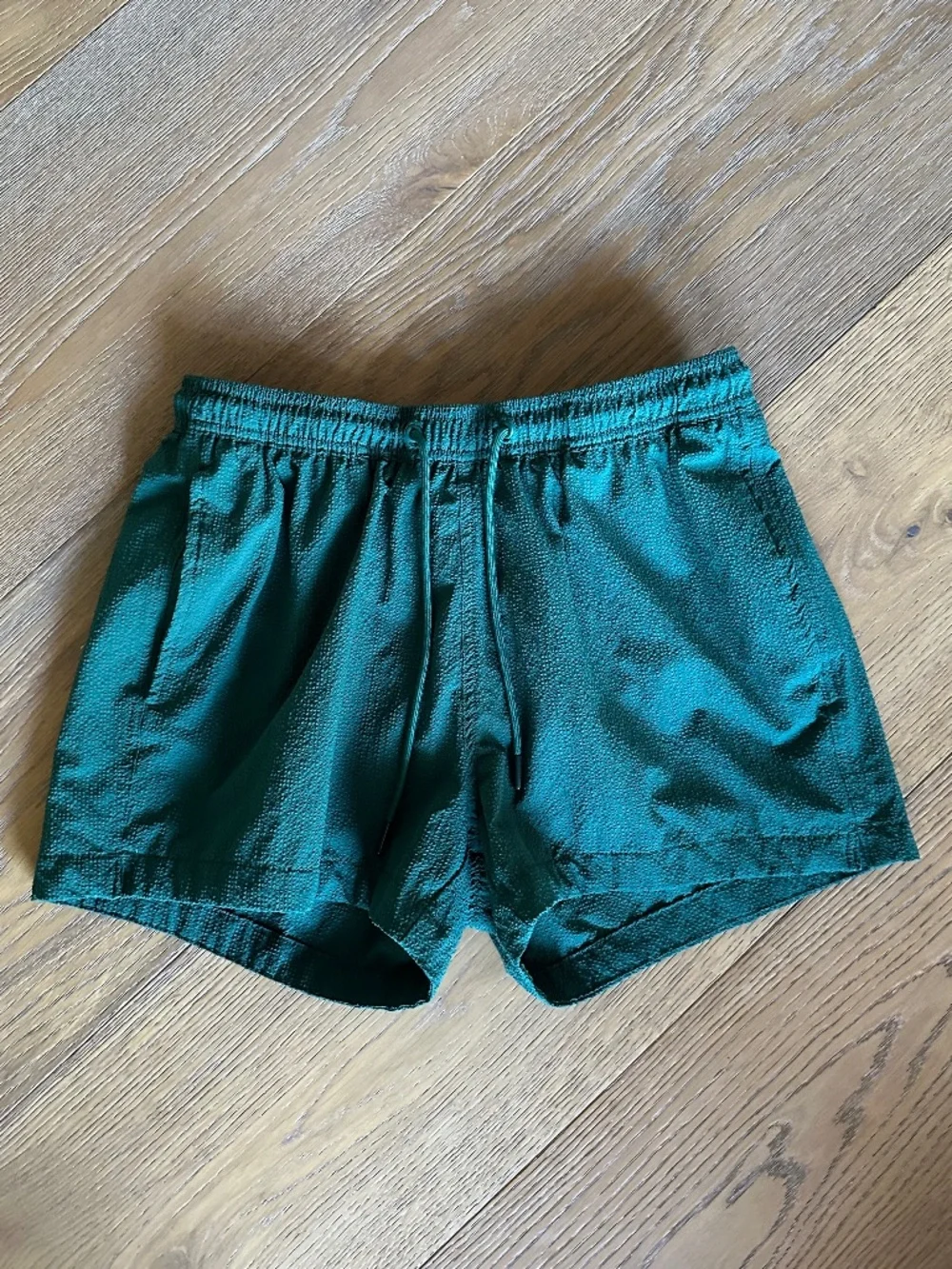 H&M Seersucker Swim Shorts Forest Green Size L